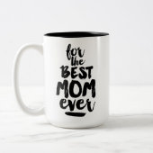 黒人と白人の母最高の親の日 ツートーンマグカップ (左)