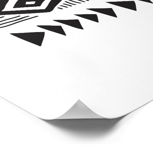 黒人と白人の若者と才能あるアフリカのグラフィック ポスター (角)