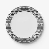 黒人と白人の部族アステカ ペーパープレート (正面)