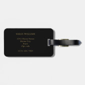 黒人と金ゴールドの夫妻が立ち上がった ラゲッジタグ (裏面横)