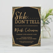 黒人と金ゴールドの驚きの退職パーティー 招待状 (スタンド正面)