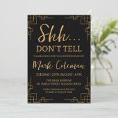 黒人と金ゴールドの驚きの退職パーティー 招待状 (スタンド正面)