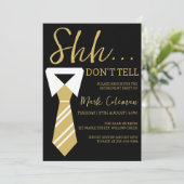 黒人と金ゴールドの驚きの退職パーティー 招待状 (スタンド正面)