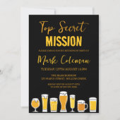 黒人と金ゴールドの驚きの退職パーティー 招待状 (正面)