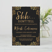 黒人と金ゴールドの驚きの退職パーティー 招待状 (スタンド正面)