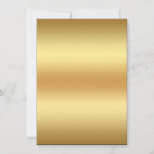 黒人と金ゴールドの100歳誕生日パーティーの招待 招待状 (裏面)