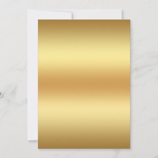 黒人と金ゴールドの100歳誕生日パーティーの招待 招待状 (裏面)