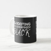黒人のみんなを応援してる コーヒーマグカップ (正面左)