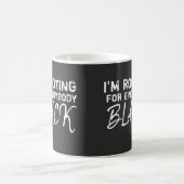 黒人のみんなを応援してる コーヒーマグカップ (中央)