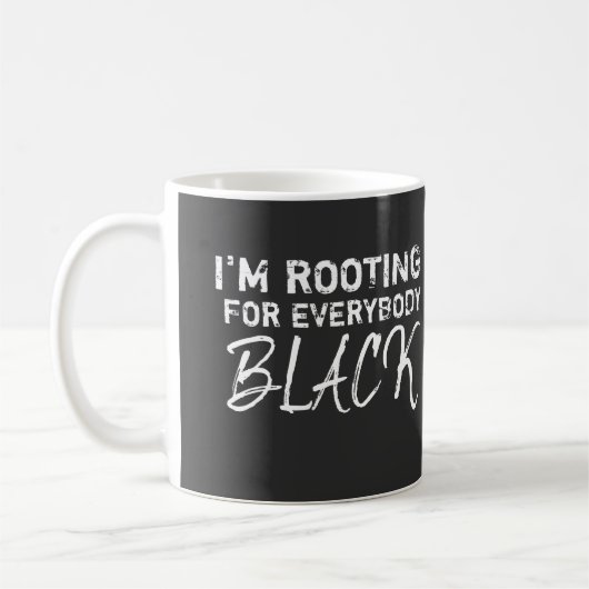 黒人のみんなを応援してる コーヒーマグカップ (左)
