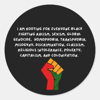 黒人のみんなを応援してる - Juneteenth Pride ラウンドシール