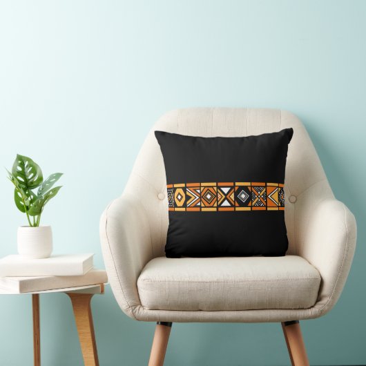 黒人のアフリカ人パターン枕 クッション (椅子)