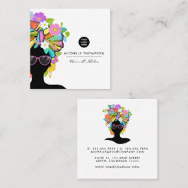 黒人のアフリカ人女性 スクエア名刺