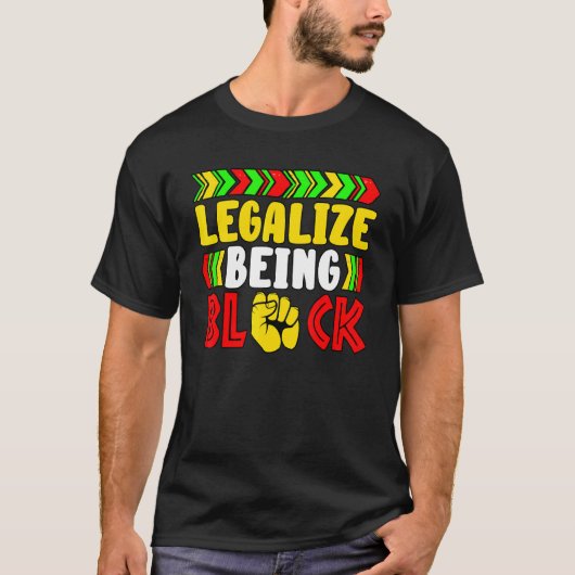 黒人のアフリカ系アメリカ人の歴史モントを合法化 Tシャツ (正面)
