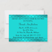 黒人のアフリカ系アメリカ人の結婚前パーティー招待状 招待状 (裏面)