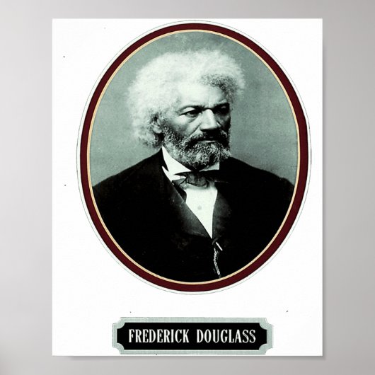 黒人のアメリカ史 フレデリック・ダグラス 黒色のTシャツ ポスター (正面)