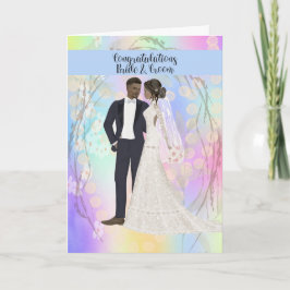 黒人のカップルへの結婚祝い カード