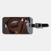 黒人のカップル アート作品 (黒人の愛) ラゲッジタグ (正面横)