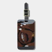 黒人のカップル アート作品 (黒人の愛) ラゲッジタグ (正面縦)