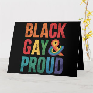 黒人のゲイで誇り高いLGBTQ黒人クィア カード