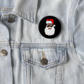 黒人のサンタクロース サンタ アフロ アフリカ系アメリカ人 クリスマス 缶バッジ (インサイチュ)