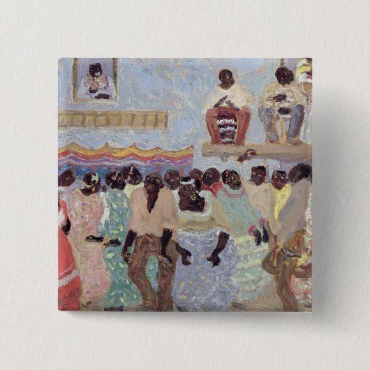 黒人のダンス 缶バッジ (正面)