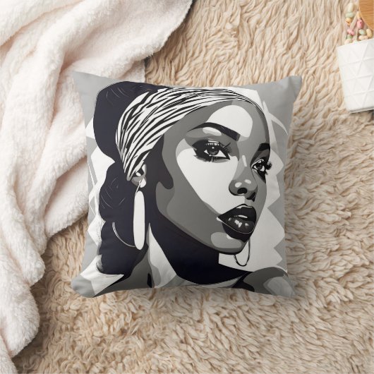 黒人のポートレート クッション (ブランケット)