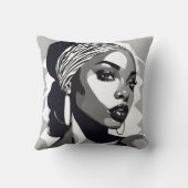 黒人のポートレート クッション (裏面)