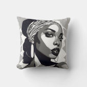 黒人のポートレート クッション (正面)