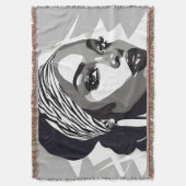 黒人のポートレート スローブランケット (正面縦)