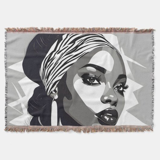 黒人のポートレート スローブランケット (正面)