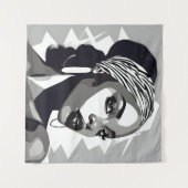 黒人のポートレート タペストリー (正面(横))