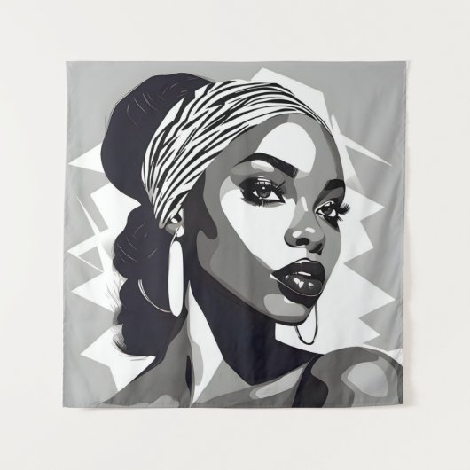 黒人のポートレート タペストリー (正面)