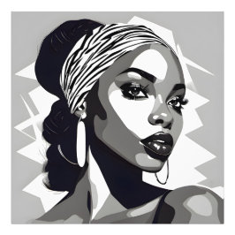 黒人のポートレート フォトプリント           