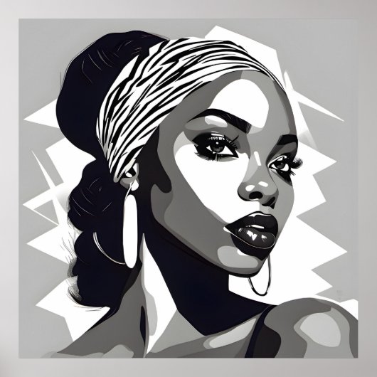 黒人のポートレート ポスター (正面)