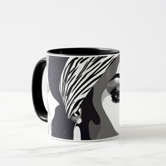 黒人のポートレート マグカップ (正面左)