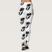 黒人の人魚のシルエット雷_コーブ レギンス (裏面)