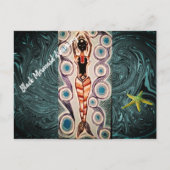 黒人の人魚の夢を見ている。 ポストカード (正面)