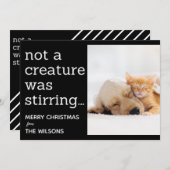 黒人の写真のクリスマスをかき混ぜている生き物はいなかった シーズンカード (正面/裏面)