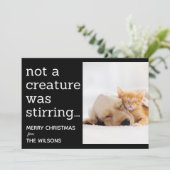黒人の写真のクリスマスをかき混ぜている生き物はいなかった シーズンカード (スタンド正面)