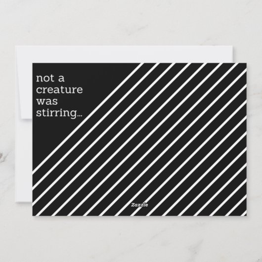 黒人の写真のクリスマスをかき混ぜている生き物はいなかった シーズンカード (裏面)