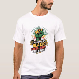 黒人の卓越性の100年 Tシャツ