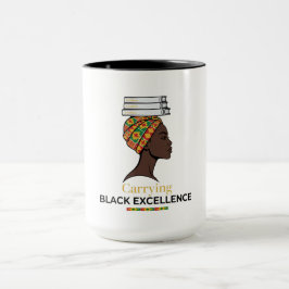 黒人の卓越性を体現 - ケンテヘッドラップの本 マグカップ