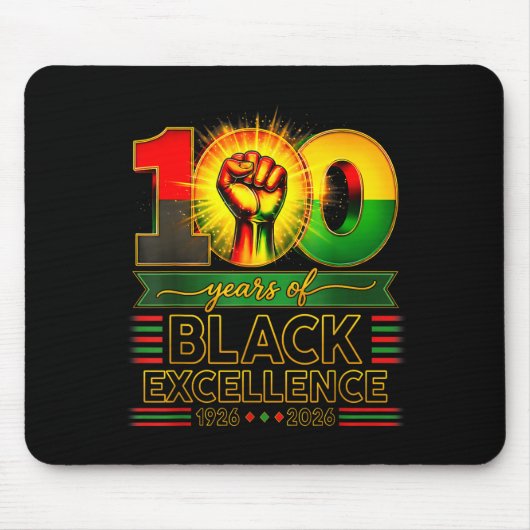 黒人の卓越100周年記念 マウスパッド (正面)
