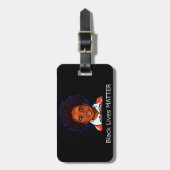 黒人の命が問題家族の子どもの少年人種差別の息子 ラゲッジタグ (正面縦)