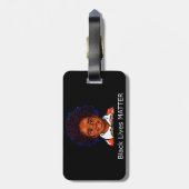 黒人の命が問題家族の子どもの少年人種差別の息子 ラゲッジタグ (裏面縦)