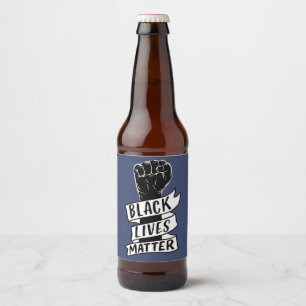 黒人の命に対して平等の力を持つ力を持つことに抗議する ビールラベル