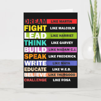 黒人の命は 黒人の指導者 黒人歴史月間 カード