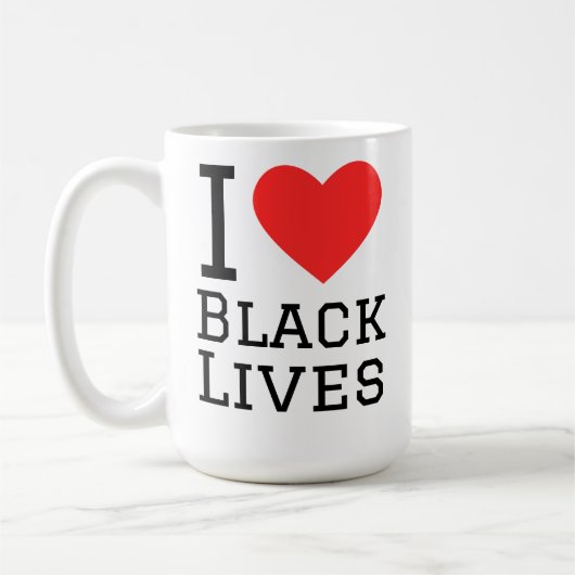 黒人の命も大切に コーヒーマグカップ (左)