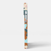 黒人の女の子と白人の女の子とのシームレスなパターン iPhoneケース (左側面)